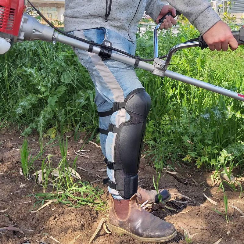 leg Protective Shinguards for Use when Trimming Bruschcutter