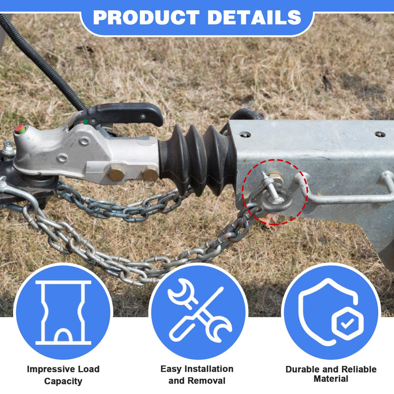 Hicarer Lifting Shoulder Eye Bolt, Industrial Grade Heavy Duty Forged Steel, for Tractor Truck Bucket Use as Towing & Pulling Point(1/2" -13 x 1) 1/2" -13 x 1"