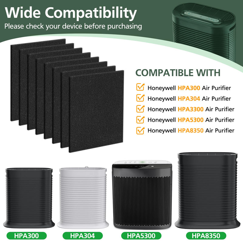 8 Pack HPA300 Pre Filter A, HRF-A300 Pre Kit Filter for Honeywell HPA300 8 Pack