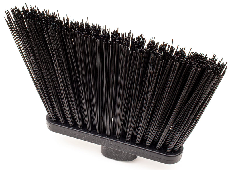 SPARTA Plastic Broom Head, Angled, Un-Flagged for Large Debris Indoor, Outdoor, Home, Restaurant, Lobby, Office, 12 Inches, Black Large Debris Broom Head Single Item 1
