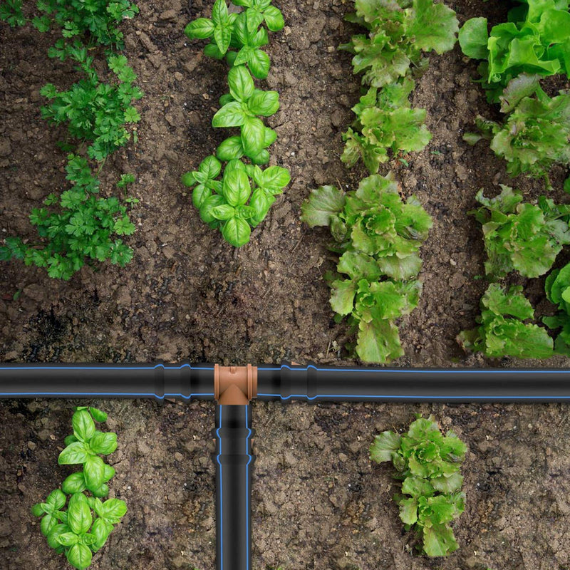 20-Pack Drip Irrigation Barbed Tee Fittings, Fits of 1/2”, 17mm .600” ID Drip Tubing 20P-TEES