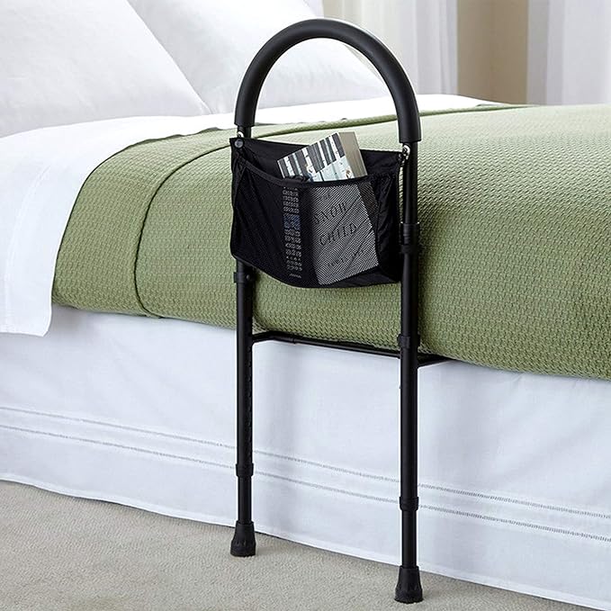 Handrail for Bed, Handrail for Bed, Bed Arm, Handle, Height Rail, Adjustable Length, Bedride, Assistance, Fall Prevention, Small Storage Organizer Bag Included - NewNest Australia