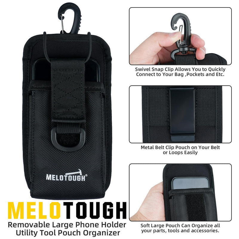 MELOTOUGH Tool Belt Suspenders Construction Bag Suspenders Padded Work belt Suspenders for Carpenter/Electrician/Roofing/Farmer work Suspension Rig(H Back) H Back Support Tool Belt Suspenders