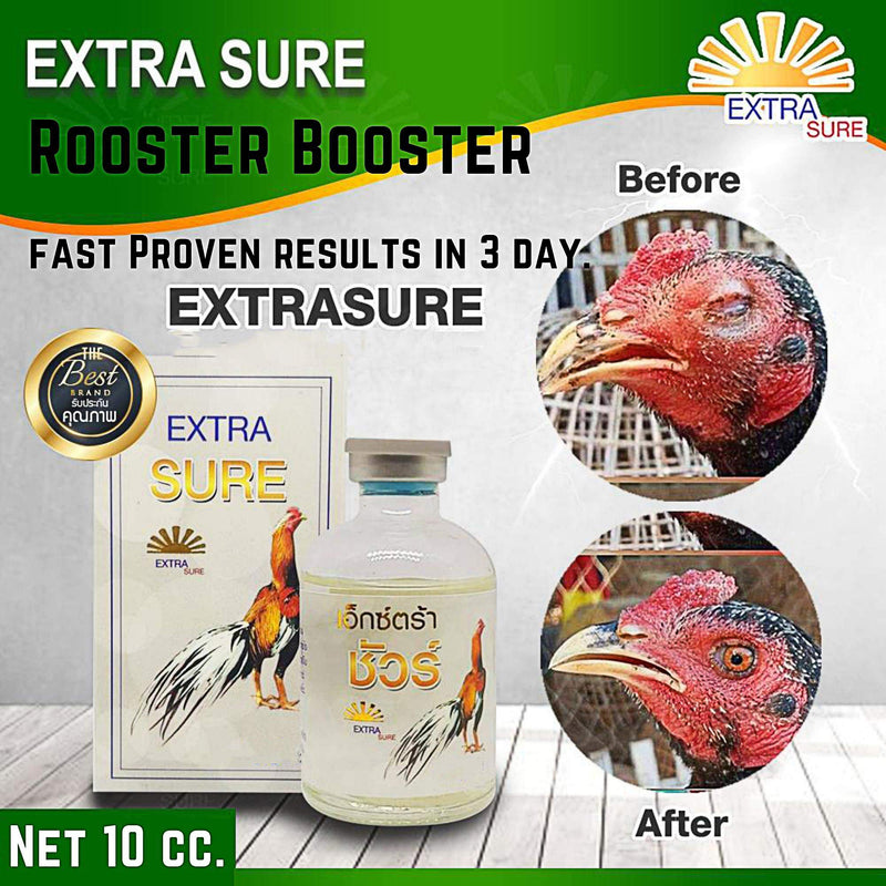 EXTER Sure Rooster Booster Health Vitamin Support Fast Result, Stimulates & Improved Immunity Feed Nourishing Poultry (EXTER Sure Increasing Fast Energy 10 ML.) - PawsPlanet Australia