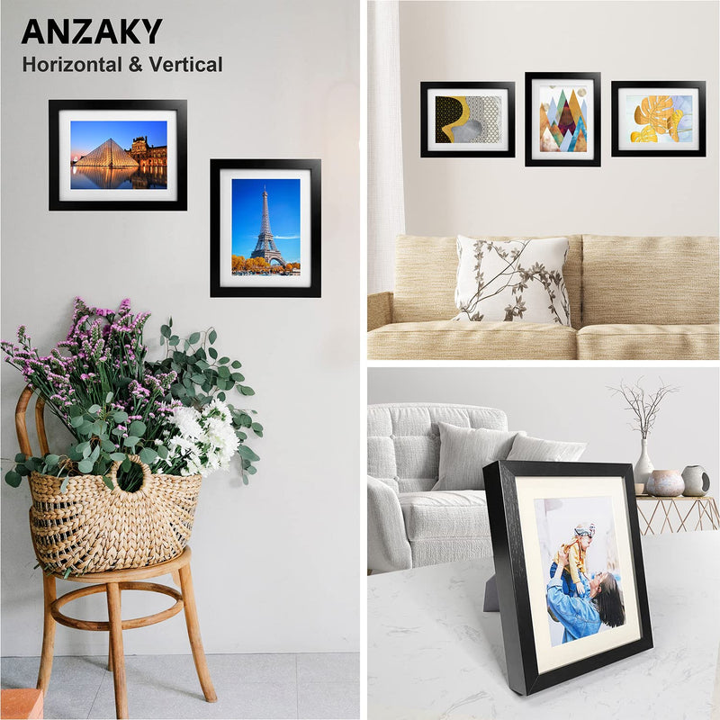 Photo Picture Frame Diversion Safe with Fireproof & Waterproof Money Bag, Valuable Storage, Home Security, ANZAKY Mini Box with Hidden Compartment to Shield your Money, Cash, 5"x7" Black 5x7 inch