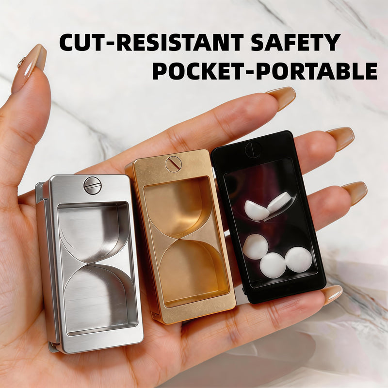 Professional Pill Cutter & Splitter - Precision Aluminum Tablet Slicer for Small, Large & Tiny Tablets | Cortador for Accurate Medicine & Vitamin Doses (Silver) Silver