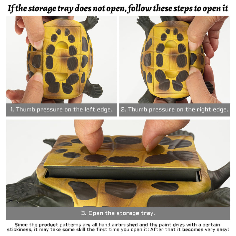 Spare Key Hider Turtle Shape Garden Decoration Safe Holder for Outdoor Yard Large Size Design (3.8×5.7×1.6 inchs)