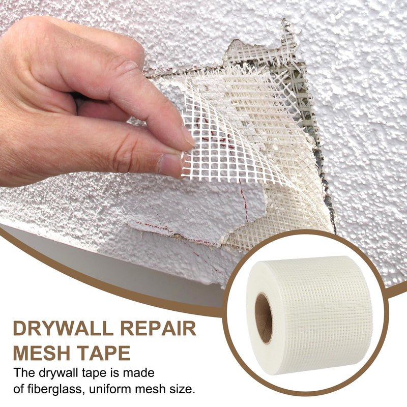 PATIKIL Drywall Repair Mesh Tape, 6 inch x 328 ft Fiberglass Repair Patch Self-Adhesive Dry Wall Joint Tape 6 Mesh Wall Hole Crack and Seam Patch, White 6 inch x 328 Feet