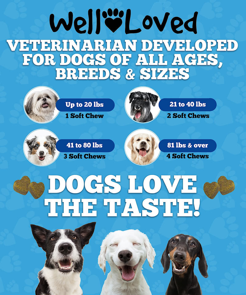 Well Loved Probiotics for Dogs - Dog Probiotics and Digestive Enzymes, Made in USA, Vet Developed, Dog Probiotic Chews with Prebiotics, Diarrhea Treatment, for Itchy Skin, Gut Health & Gas Relief - PawsPlanet Australia