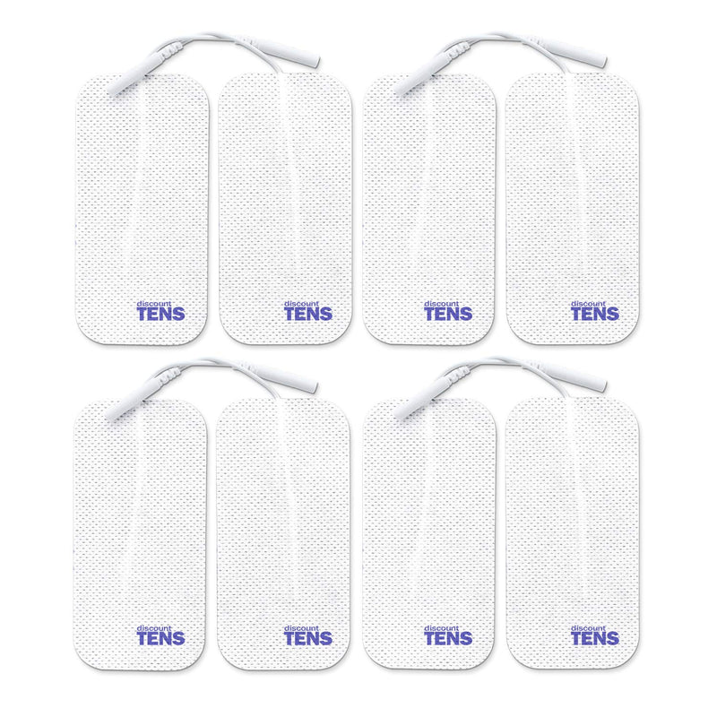 TENS Electrodes, Value Wired Replacement Pads for TENS Units, 8 TENS Unit Electrodes (2in x 4in, 8 Pack) Discount TENS Brand 8 Count (Pack of 1)