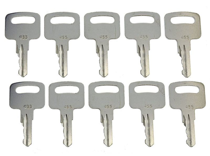 JEENDA (10) Ignition Keys 455 for Scissor Lift Boom Lifts Genie Skyjack Terex Snorkel Manlift Upright