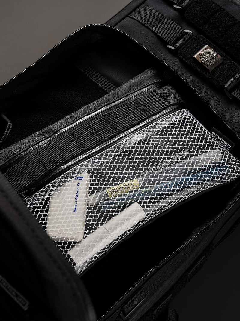 TACTICAL_GEEK EDC Modular Carry Pouch, Waterproof Nylon Organization, Multifunctional Utility Carry Pouch, Semi-Transparent Mesh Pouch for Storing Tools, Daily Necessities White Storage A16
