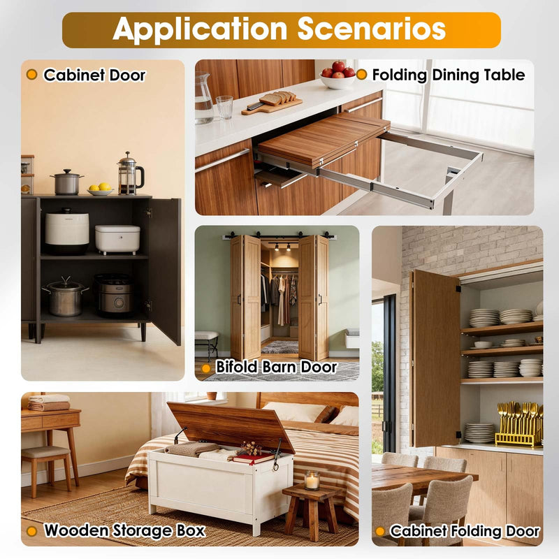 Invisible Hinges for Cabinet Doors - Completely Hidden 180°Hinges,Concealed and Smooth Quiet Close(Silver,0.51"-2.36",4Pack) 0.51"-2.36" | 4Pack Silver