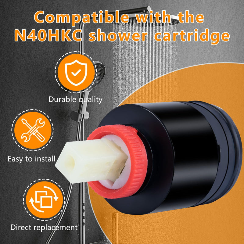 N40HKC Shower Cartridge Replacement for SR SUN RISE, KES, and other Shower Systems, Fit for Tub/Shower Faucet, Shower Mixer Valve, Ceramic Shower Single Lever