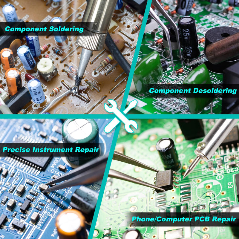 Circuit Board Soldering Kit, PCB Holder Soldering Helping Hands, 360 Degree Rotatable Solder Holder, for Clamping Printed Circuit Board Motherboard Perf Board (1.2mm 1.8mm 2mm 3mm 4mm)