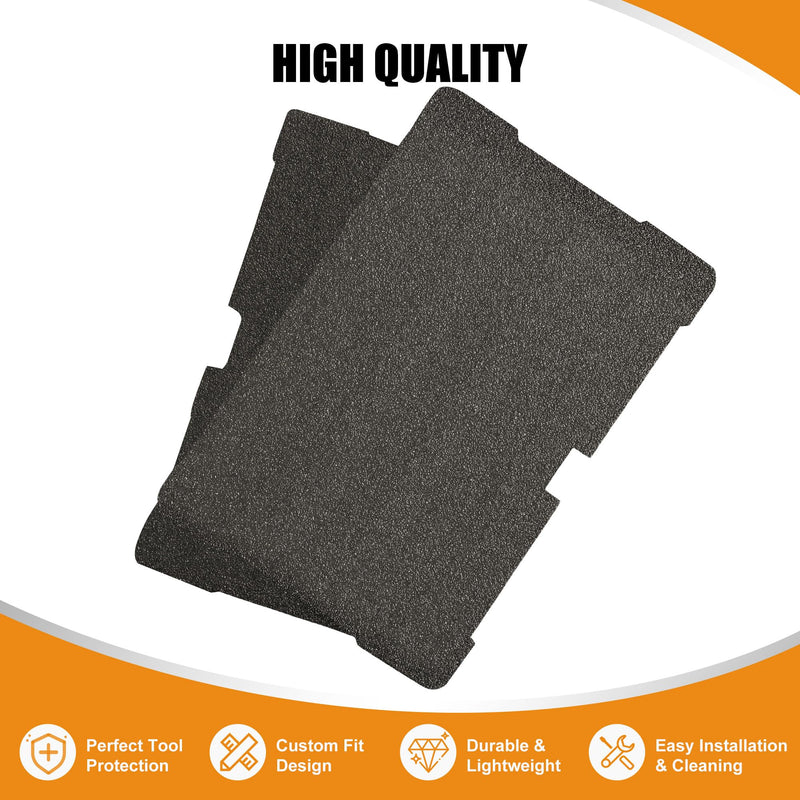 48-22-8451 Foam Inserts for Milwaukee Packout Drawer Tool Boxes, Compatible with 48-22-8424, Customizable & Abrasion Resistant Black Foam Liners 2 Pack