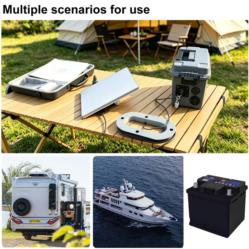 Starlink Mini Waterproof Wall Pass Through Kit, 5.5×2.1mm Adapter Included, Cable Entry Port, Starlink Mini Accessories fo RV/Van/Boat/Battery Box (Starlink mini DC Female to DC Female)