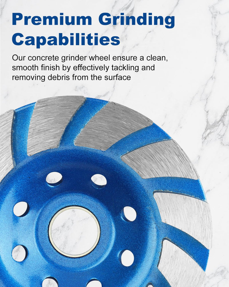 Diamond Concrete Grinding Wheel 4 1/2 inch, 12-Segment Concrete Grinding Wheel Disc for Angle Grinder Polishing and Cleaning Stone Concrete Surface, Stones, Cement, Marble Segment Turbo 1.0