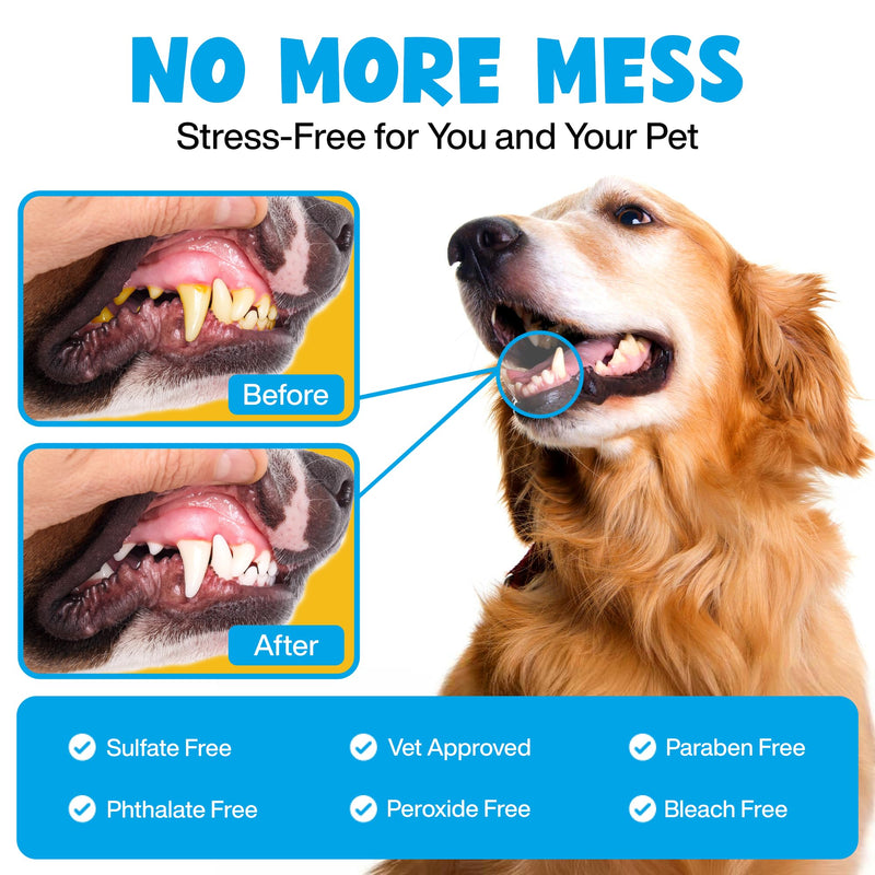 Mint Dental Care Wipes 60 Counts - Dogs Tooth Cleaning Wipes to Reduce Plaque & Tartar Buildup - Dogs and Cats Wipes for Cleaner Mouth - Dog Tooth Brushing Kit - PawsPlanet Australia