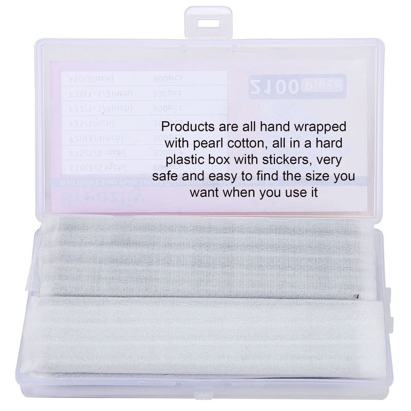 2100 PCS Brad Nails 7 Sizes multi-Length Galvanized Straight Finishing Nail,Each specification has an independent sponge anti-collision packaging 2100 PCS Upgrade