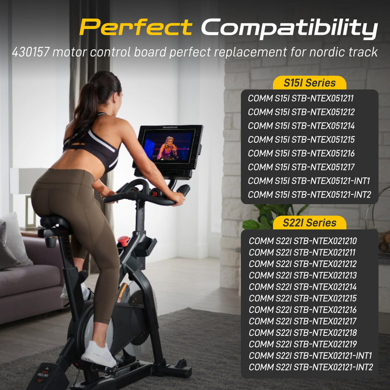 430157 Motor Control Board Replacement for Nordic Track S22I S15I S10I C22I S27I SE9I X24 Studio Cycle Exercise Bikes, 430146 Compatible Controller for Select Elliptical Machines