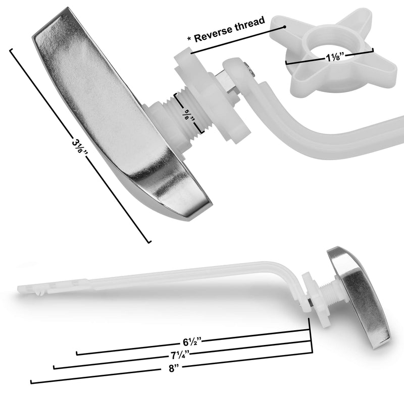 Kohler Toilet Flush Handle Replacement, Fits Side Mount Toilet Tank Lever, Chrome Polished