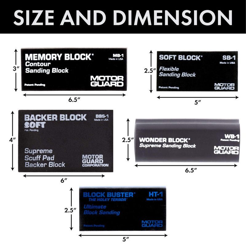Motor Guard - Sand Block Assortment 5 Piece (AP1), One Size 5 Block Pack