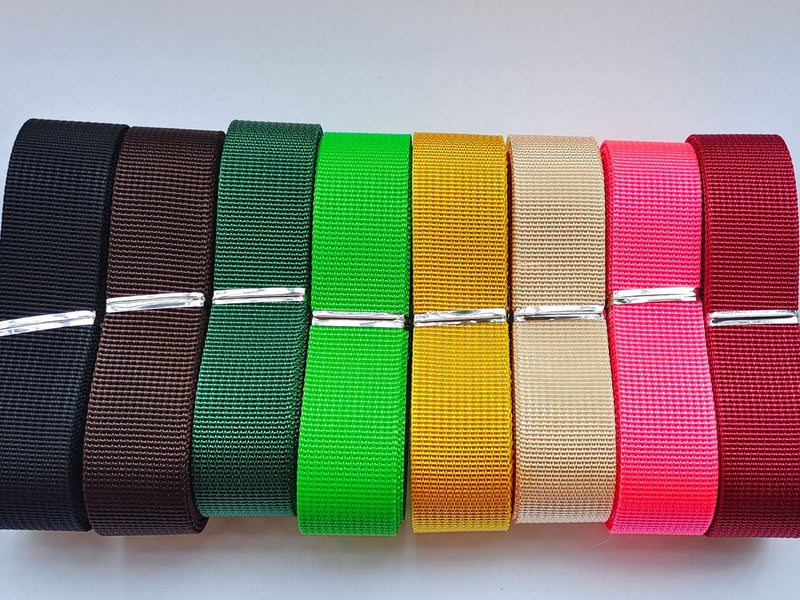 1 Inch Nylon Webbing 6 Yards 20 Yards 22 Yards 24 Yards Durable Flat Nylon Strap for Backpack Cargo Strap Pet Leash or Collar Craft Mixed Color 3 24.0 Yards