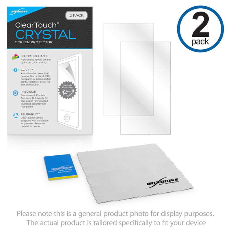 BoxWave Screen Protector Compatible with Santa Medical Dual Color OLED Pulse Oximeter - ClearTouch Crystal (2-Pack), HD Film Skin - Shields from Scratches