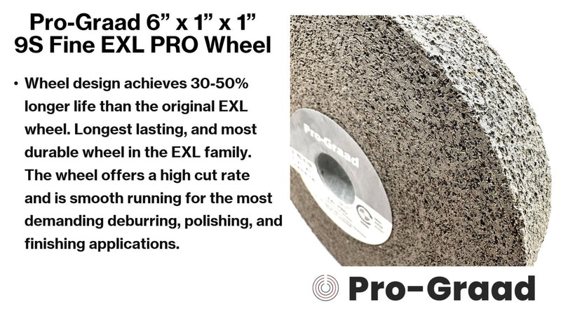 EXL PRO Convolute Deburring Polishing Wheel - 6" x 1" x 1" 9S Fine Silicon Carbide - Professional Grade - Metal Deburring, Finishing and Polishing Wheel - 94905-1 Pack