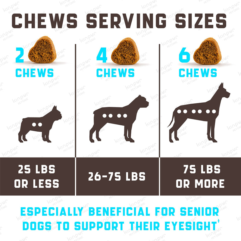 Vision Treats for Dogs - Dog Vision Supplement for Eye Health, Tear Stains, Immune Support - Vitamin С, Zinс, Carrot, Fish Oil, Lutein - 180 Soft Chews with Duck Flavor - for All Breeds and Ages - PawsPlanet Australia
