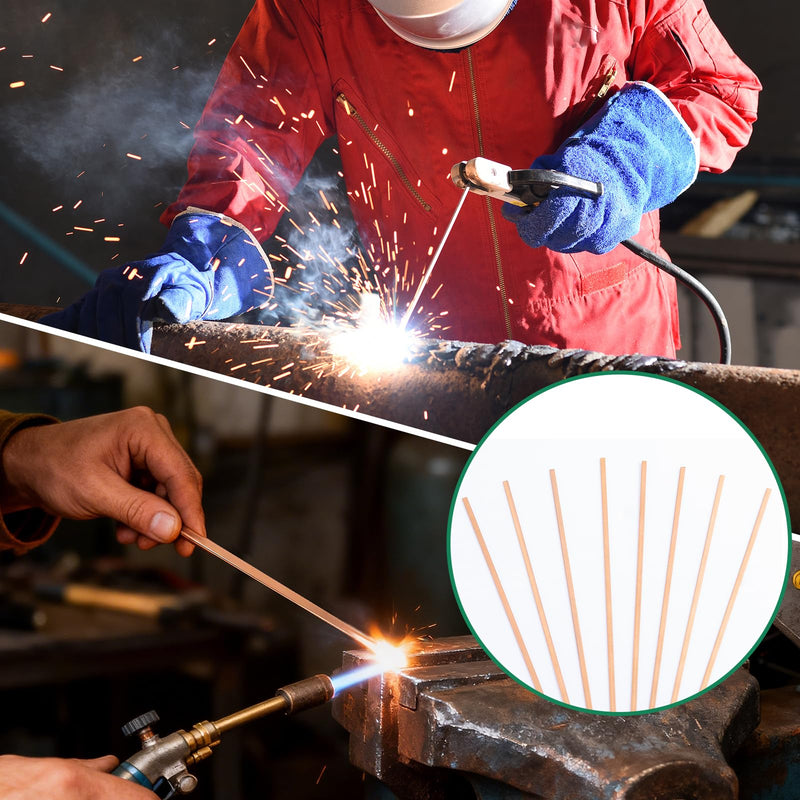 COCODE 40 Sticks 15% Silver Brazing Rods AWS BCuP-5 Silver Solder 0.050"x1/8"x10" Phosphorus Copper Brazing Alloy Flat Welding Rods for HVAC, Refrigerator, Cold Storage, Air Conditioning BCup-5: 40 PCS