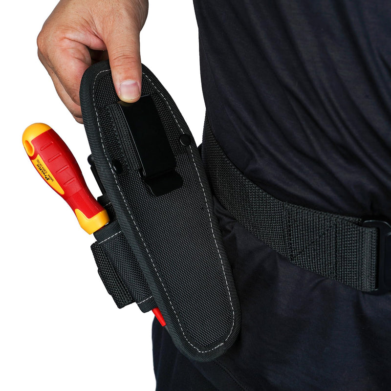 Small Tool Pouch with Belt Clip,Small Tool Holder Pouch, Min Work Organizer Tool Holster and Knife Holder 5 pockets