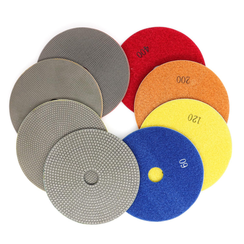 6" Electroplated Diamond Polishing Pads 150mm Sanding Discs Wet Use for Concrete Glass Granite Marble Grinding Tool Grit 60 Grit 60-1pc