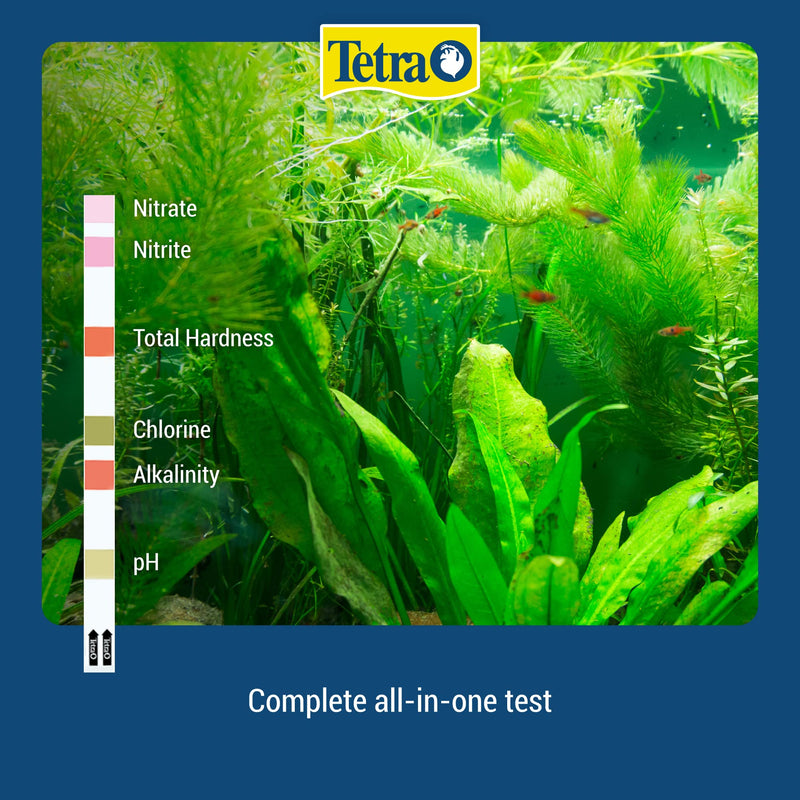 Tetra EasyStrips 6-In-1 aquarium Test Strips, Water Testing (19542) 25-Strip
