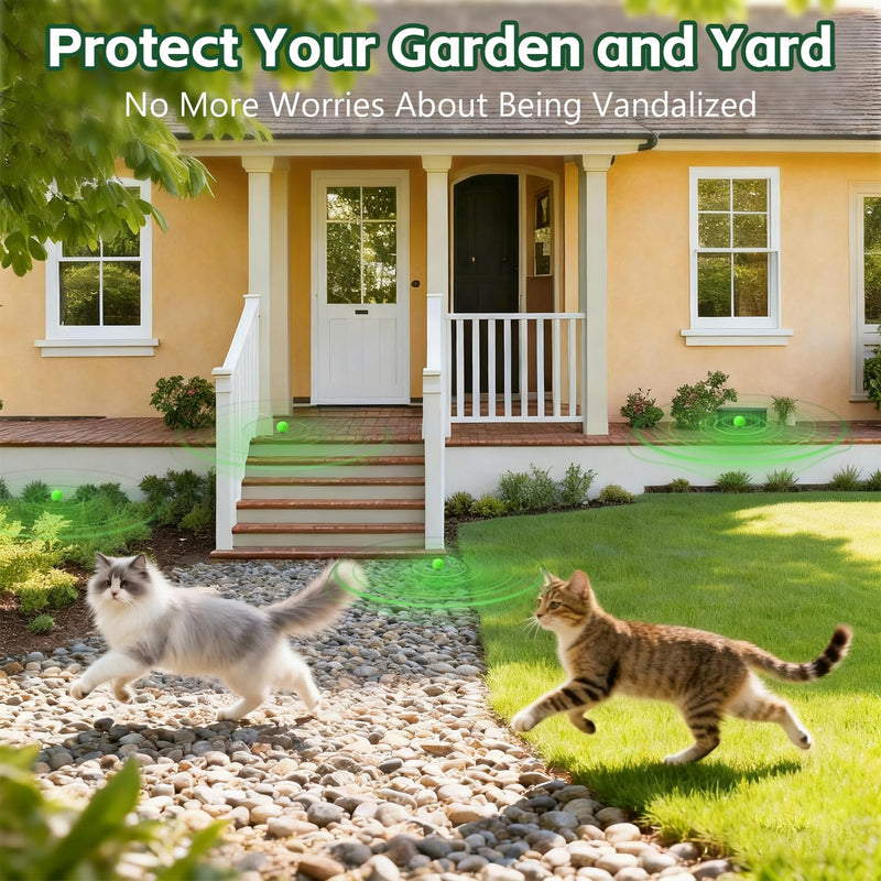Cat Repellent Outdoor to Keep Cats Away (12Pack) Natural Peppermint Oil Cat Deterrent Outdoor and Indoor (Green) Green