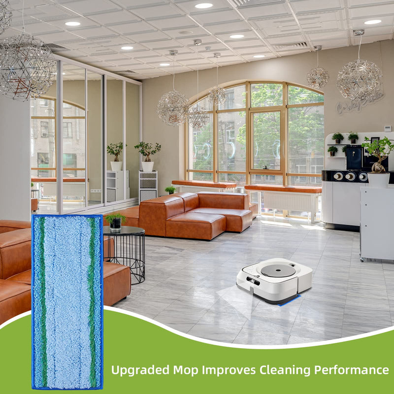 8 Pack Mop Pad for iRobot Braava Jet M6 Ultimate Robot Mop, Upgraded M6 Wet Mopping Pad, Washable Microfiber Replacement Cleaning Pad 8 Pack