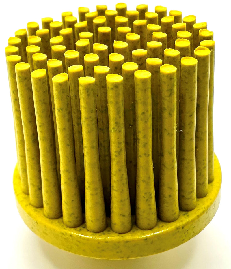 5 Pack 1" 80 Grit Yellow R-Type Bristle Disc | Ceramic-Aluminum Oxide Abrasive Bristle Disc with Quick Change Roll Lock | Compatible with Roloc Holders | Pack of 5 | Yellow 1" 80 Grit (Yellow) 5.0