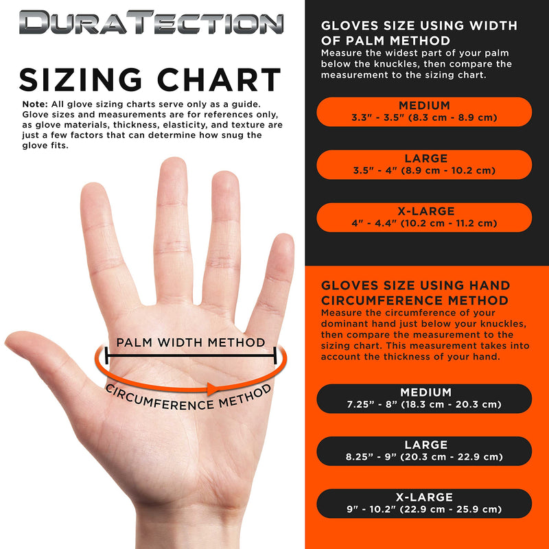 Dura-Gold Duratection 8 Mil Orange Super Duty Diamond Textured Nitrile Disposable Gloves, 3 Boxes of 100, Medium - Latex Free, Powder Free, Food Safe, Safety Protection Work Gloves, Industrial