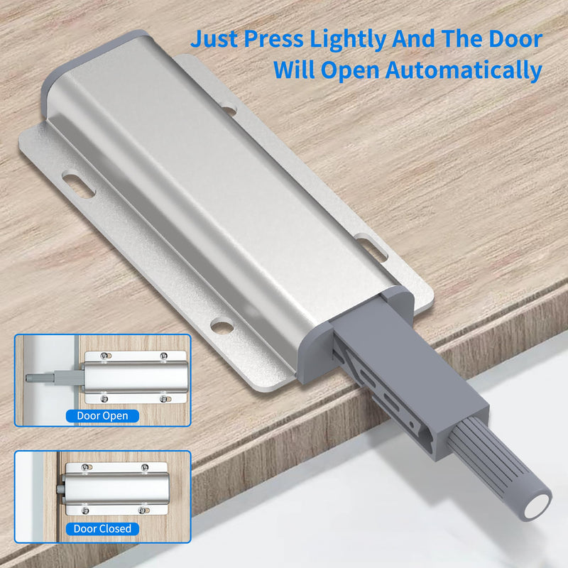9 Pcs Magnetic Push Latch Catch for Cabinet Door, Push to Open Door Latch, Heavy Duty Cabinet Magnetic Catch for Cabinet Drawer Door Press Out Closure Cabinet Hardware 9 Pcs Single Magnetic Push Latch