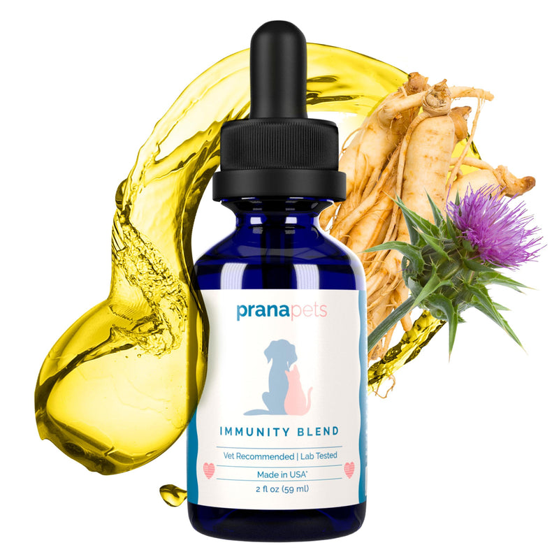 PranaPets Immunity Blend Supplement for Dogs & Cats | Naturally Helps Relieve Fatigue & Weakness in Pets | Promoting Increased Energy, Normal Appetite & Immune Support (59ml) 59ml