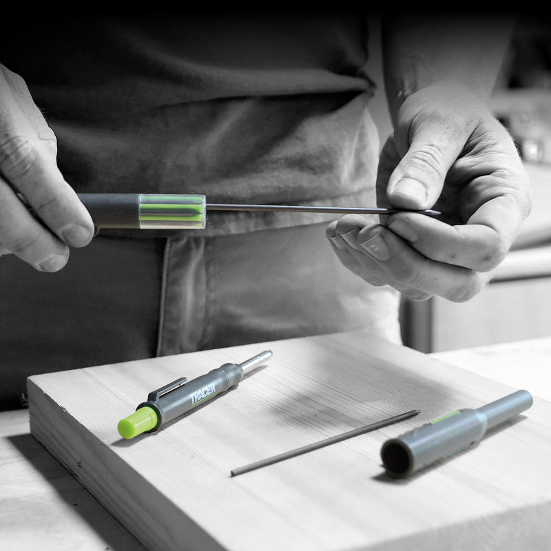 Tracer Deep Pencil Marker - Replacement Lead (6 Pack) - Site Holsters - All In One Marking Kit - Built For Construction Pencil + Lead