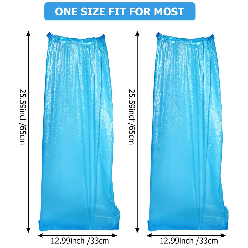 SATINIOR 70 Pcs Disposable Boot Covers Plastic Long Waterproof Shoes Cover Over The Knee for Men Women 20
