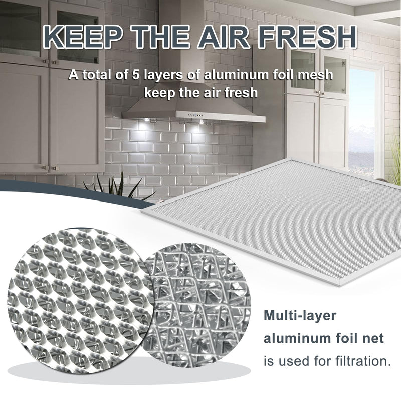 BPS1FA30 Range Hood Grease Filter 11-3/4" x 14-1/4"(2-Pack) Aluminum Filter Compatible with Bro.an Nu.Tone Allure Range Hood Filter,Replaces 99010299 99010305 S99010305 AP3378953 by oneket 2