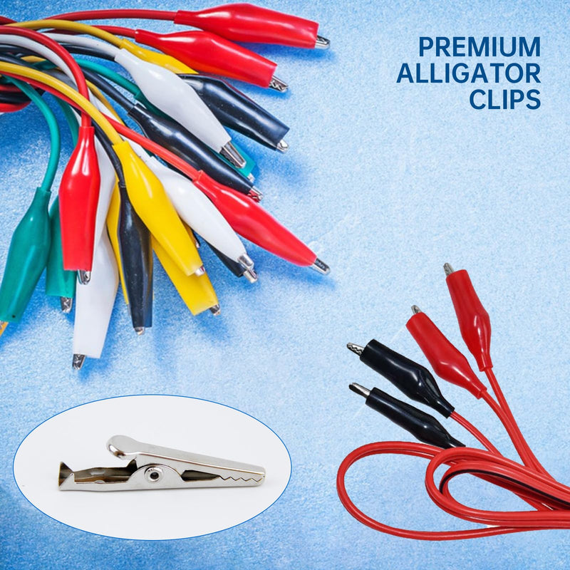 100 PCS Metal Alligator Clip, 35mm Spring Clamps Test Line Crocodile Clip Silver Tone Alligator Clips Nickel Plated Crocodile Clamps Used In Laboratory Electric Testing Work 100 Pcs
