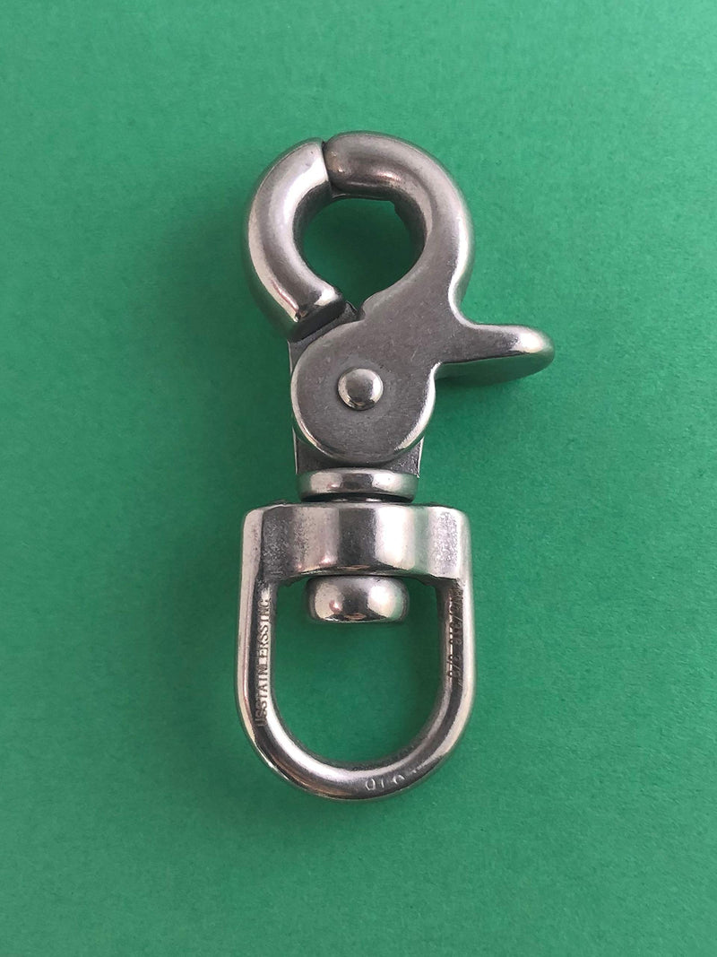US Stainless Stainless Steel 316 3/8" Trigger Snap with Swivel End Marine Grade Polished