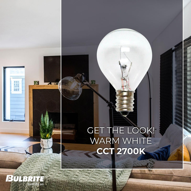Bulbrite 461040-20PK - 40W - G11 - E12 Base - 120V - 2600K - 3,000Hrs - Dimmable - Clear - Krystal Touch Krypton Globe