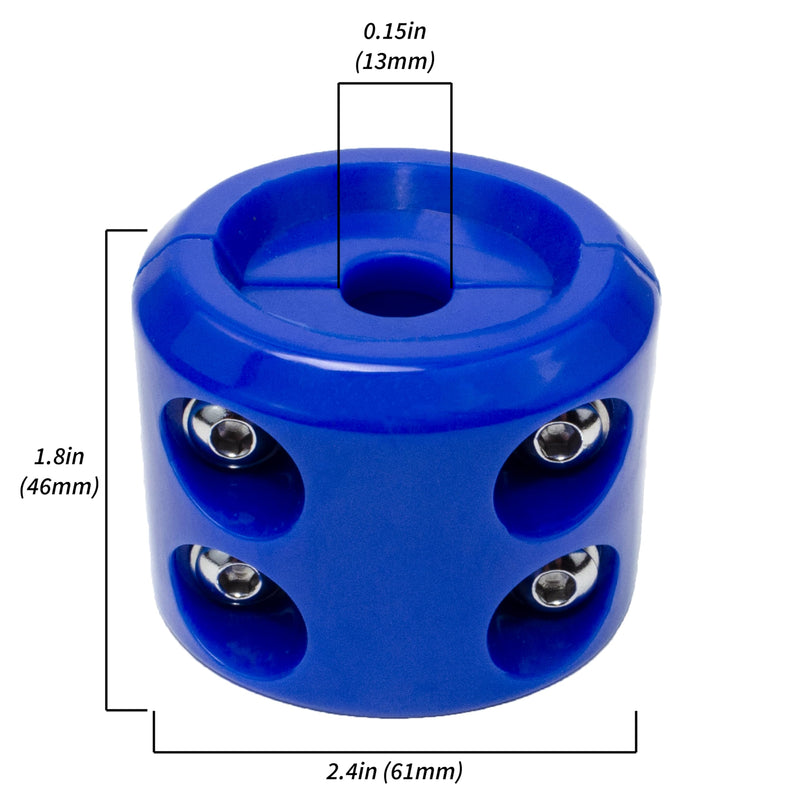 Rubber Winch Stopper for Cable Hook, Rubber Rope Line Saver for ATV UTV SUV Winches, with Allen Wrench (Blue) Blue 1 pack