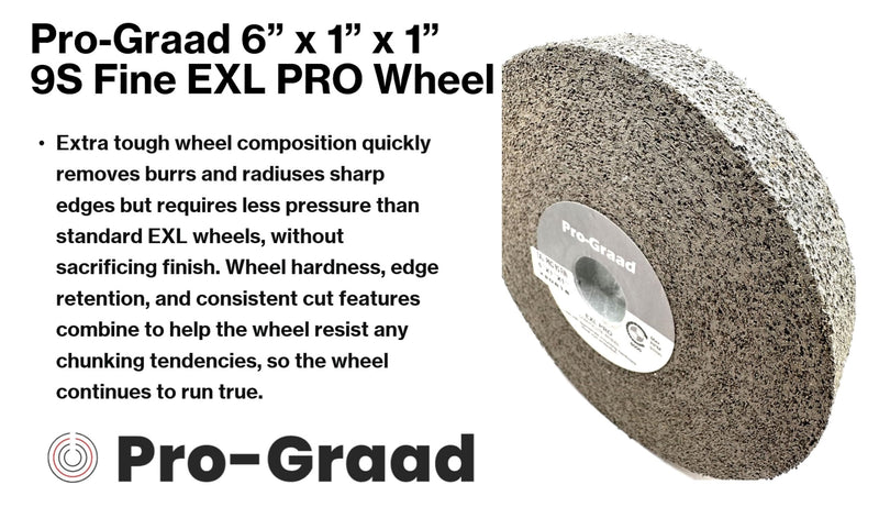 EXL PRO Convolute Deburring Polishing Wheel - 6" x 1" x 1" 9S Fine Silicon Carbide - Professional Grade - Metal Deburring, Finishing and Polishing Wheel - 94905-1 Pack
