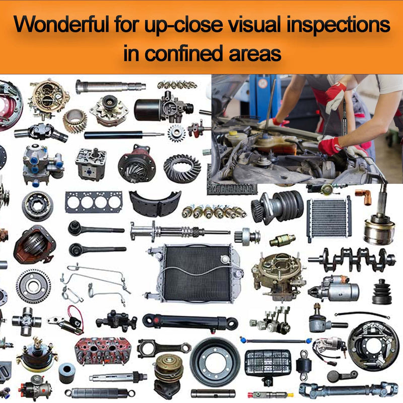 Autel MV108S MaxiVideo Digital Inspection Camera Video Scope with Waterproof Imager Head, Black, USB, Works with PC & MaxiSys Series (except MaxiSys 906)